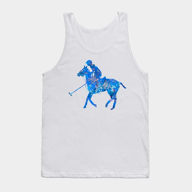 Polo rider blue art Tank Top by Yahya Art